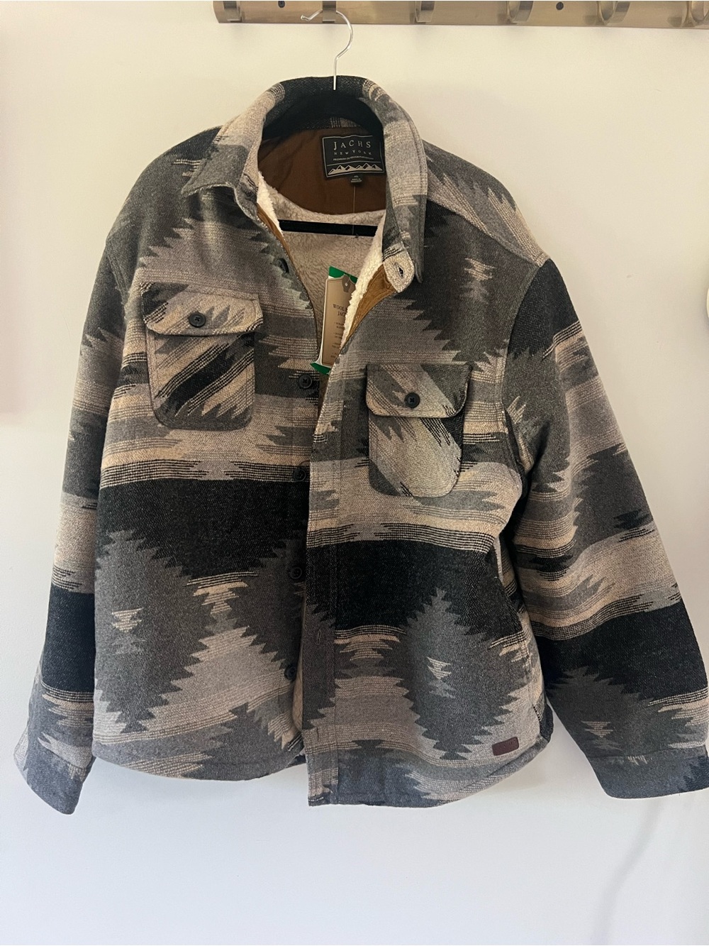 Jachs Men’s Gray and Black Patterned wool blend Jacket